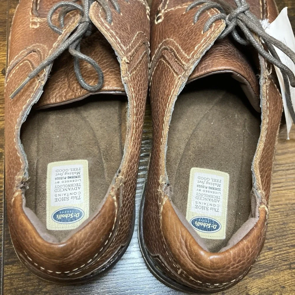 Dr Scholls Men's 10 Shoes Brown Leather Upper Casual Lace Up‎ Moc Toe Derby